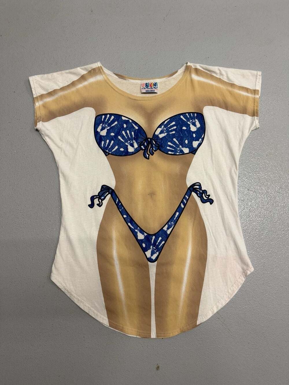 L.A. Imprints My Bikini Handprint Graphic Swim Cover-Up T-Shirt